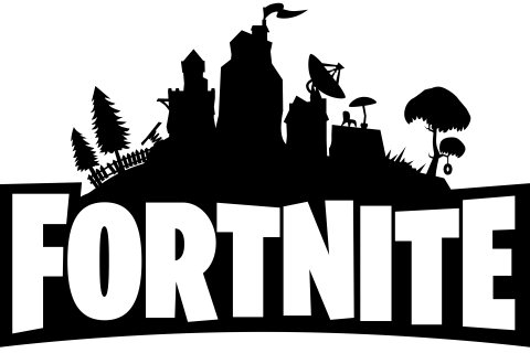 Fortnite Logo Black and White - 1920x1280