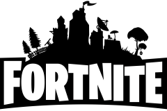 Fortnite Logo Black and White - 1920x1280